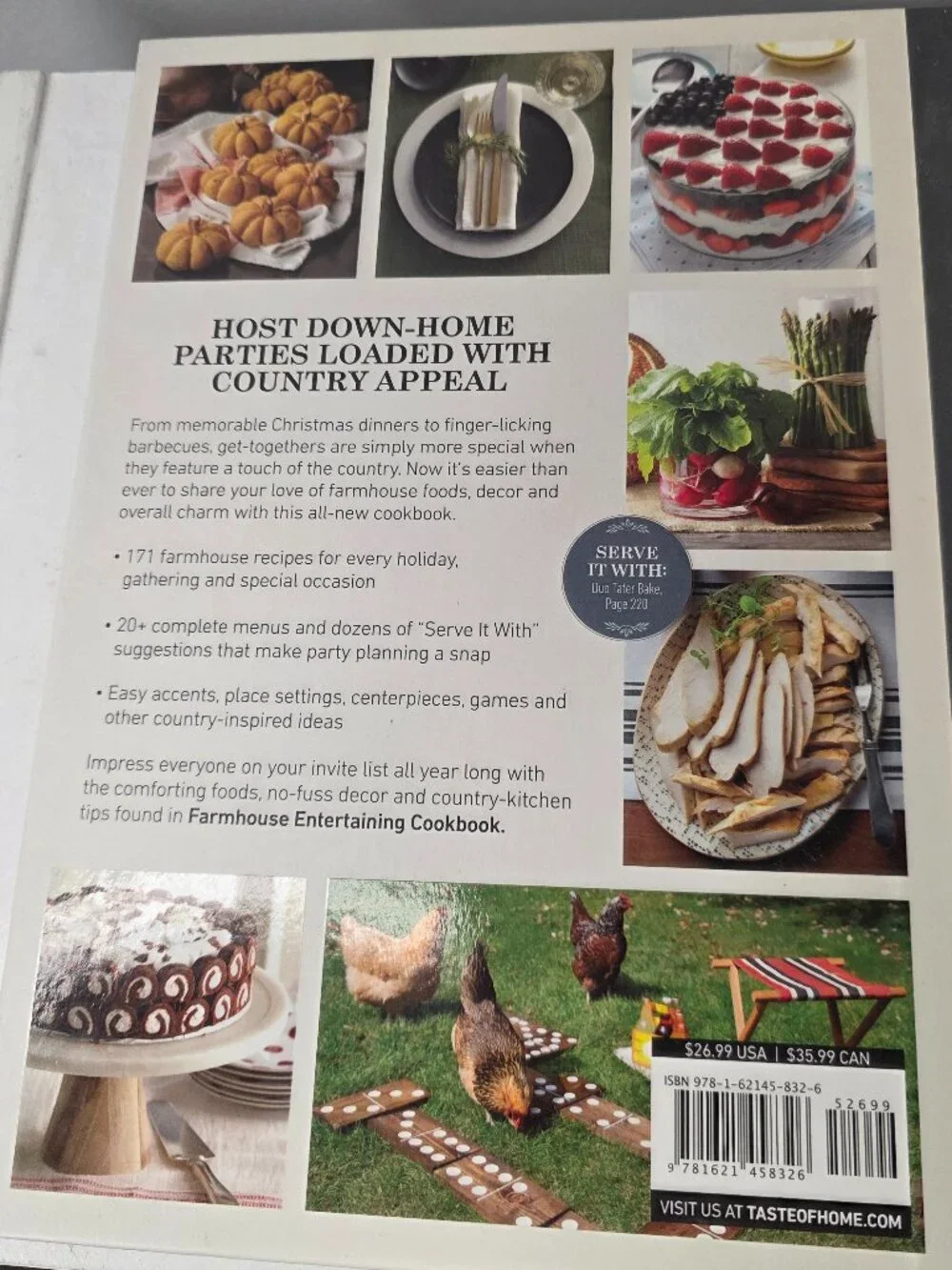 Taste of Home Farmhouse Entertaining Hardback Cookbook